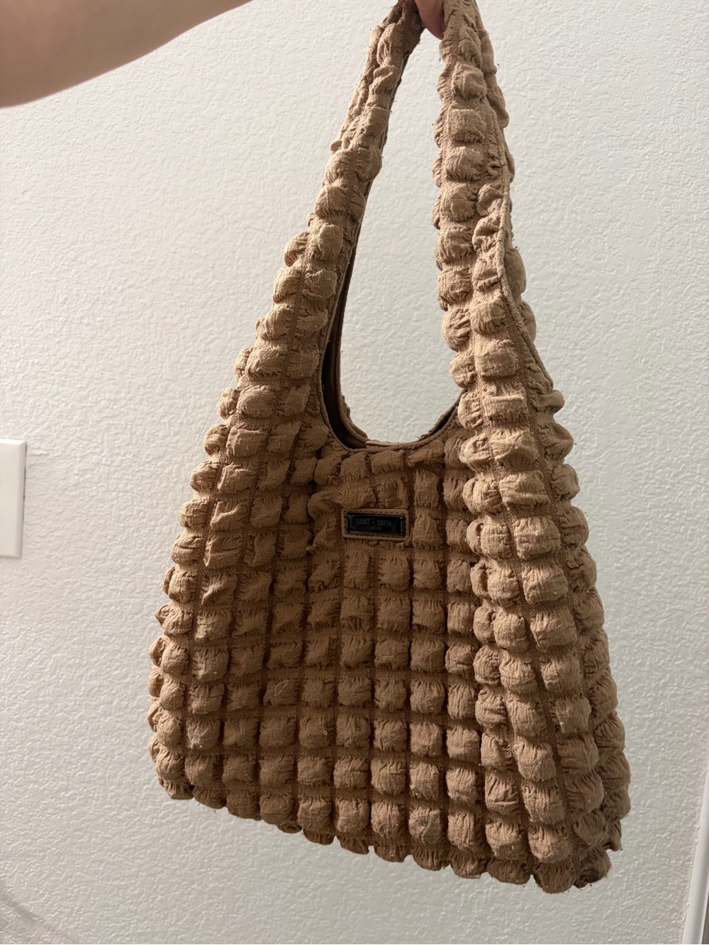 Saint + sofia Textured Bubble Tote Bag used